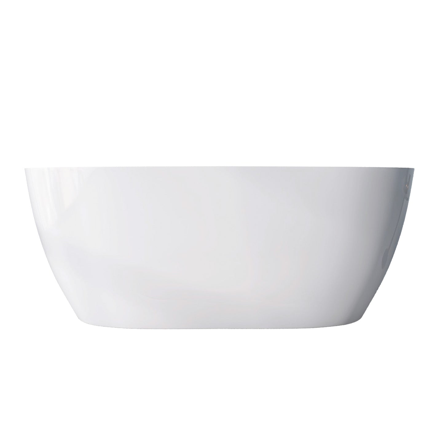 Sleek Modern Oval Soaking Tub with Adjustable Drain