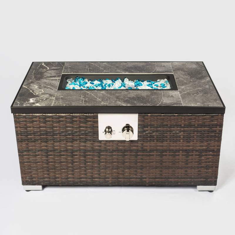 Cozy Rattan Fire Table
