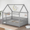 Playful Wooden House Bed for Kids