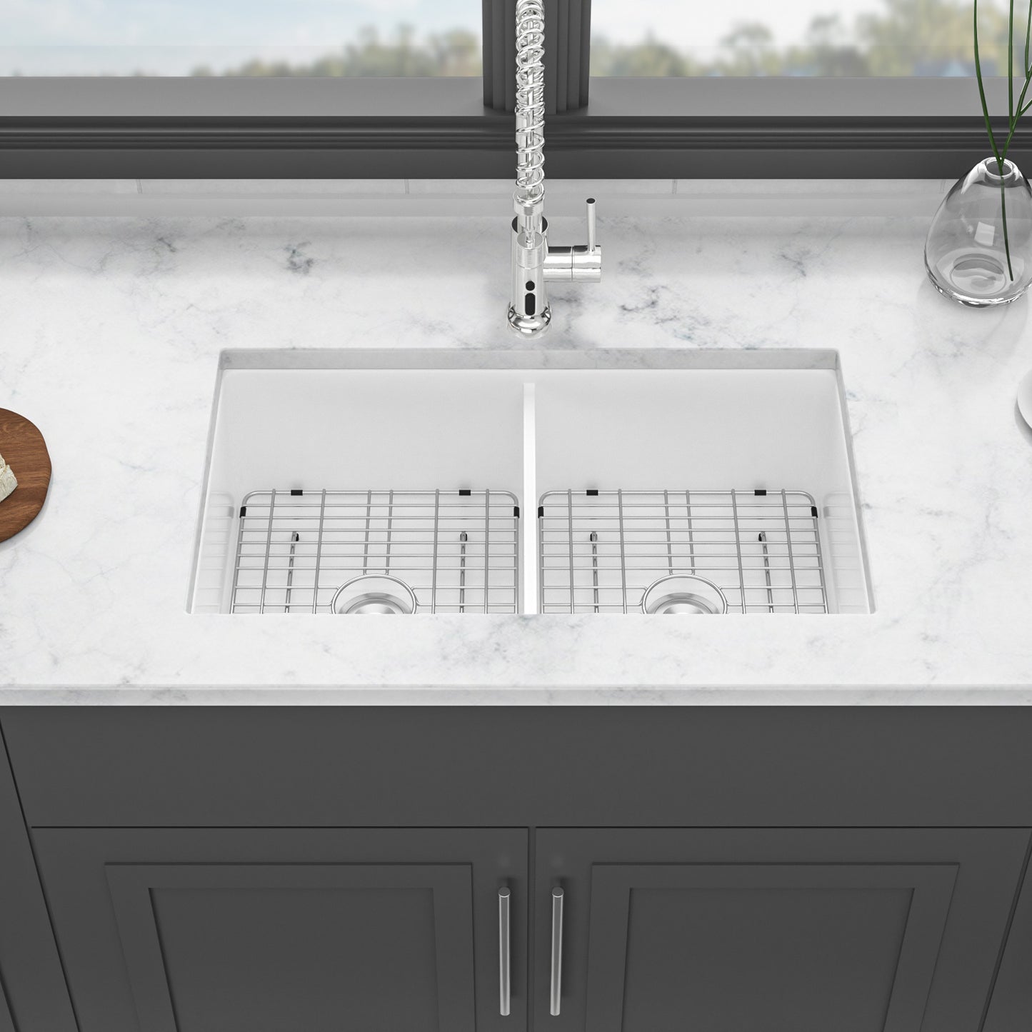 Stylish Double Bowl Ceramic Kitchen Sink