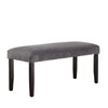 Cozy Gray Velvet Dining Bench