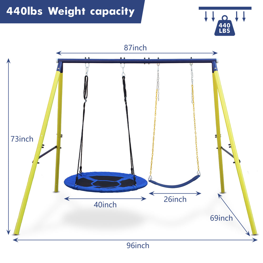 Backyard Bliss Swing Set with Safety Belt