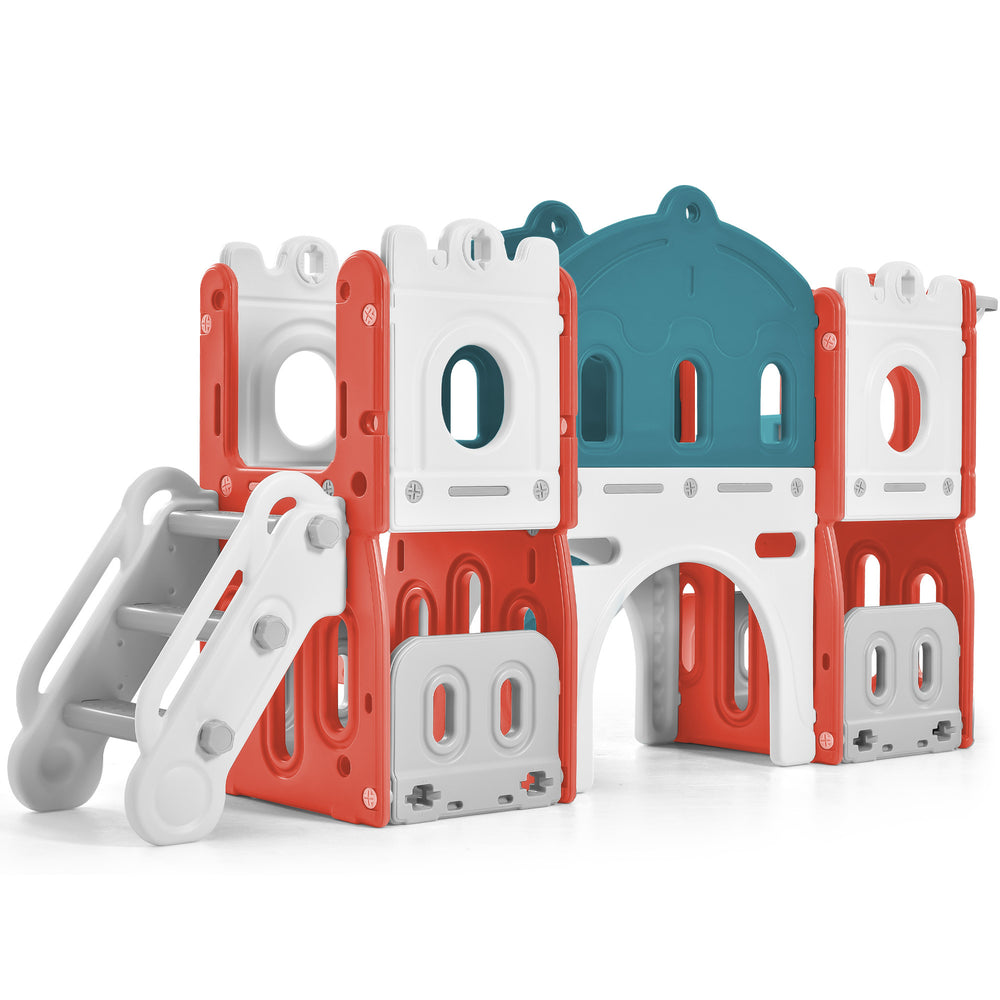 Adventure Castle Playset with Slide & Hoop