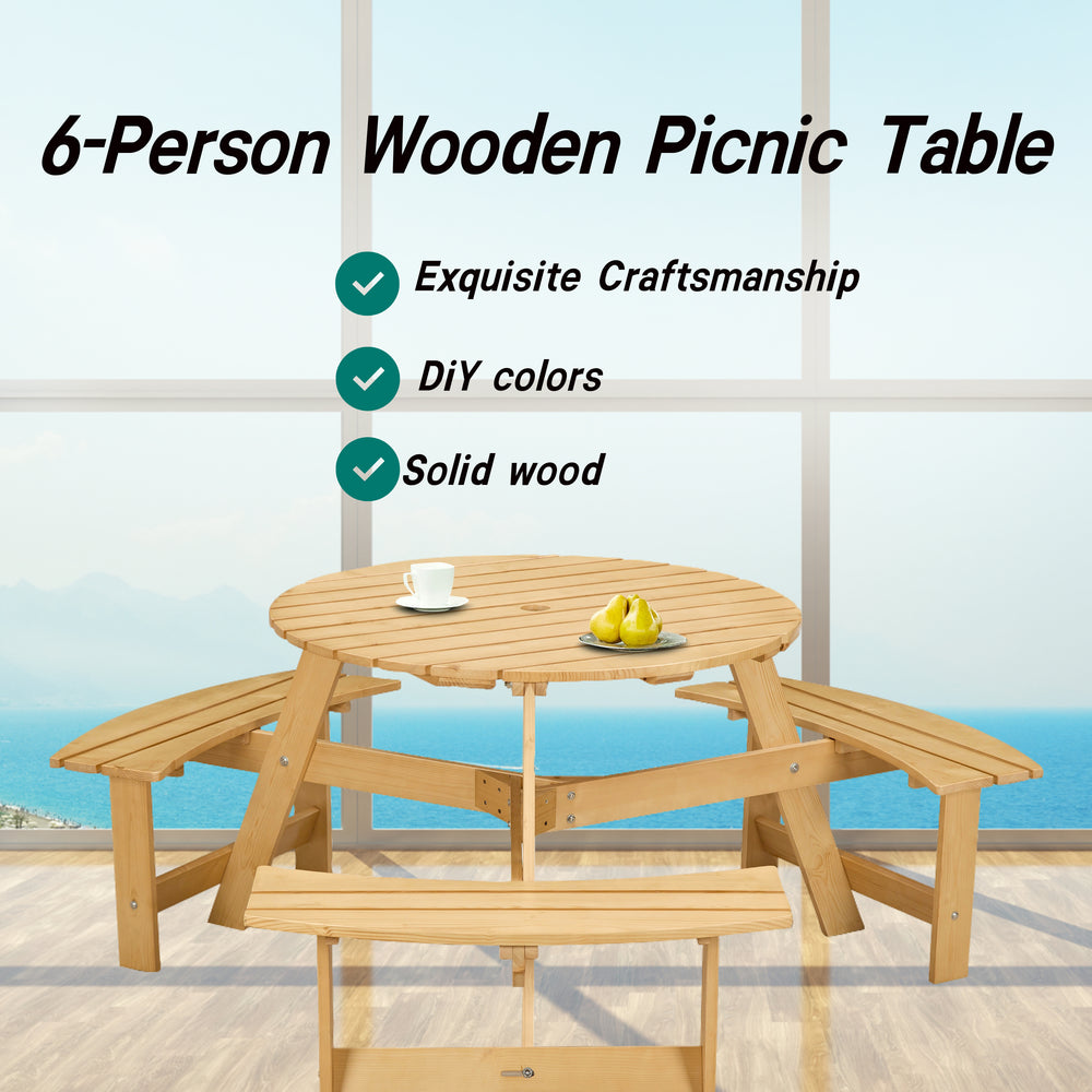 Gather 'Round: Spacious Outdoor Picnic Table Set