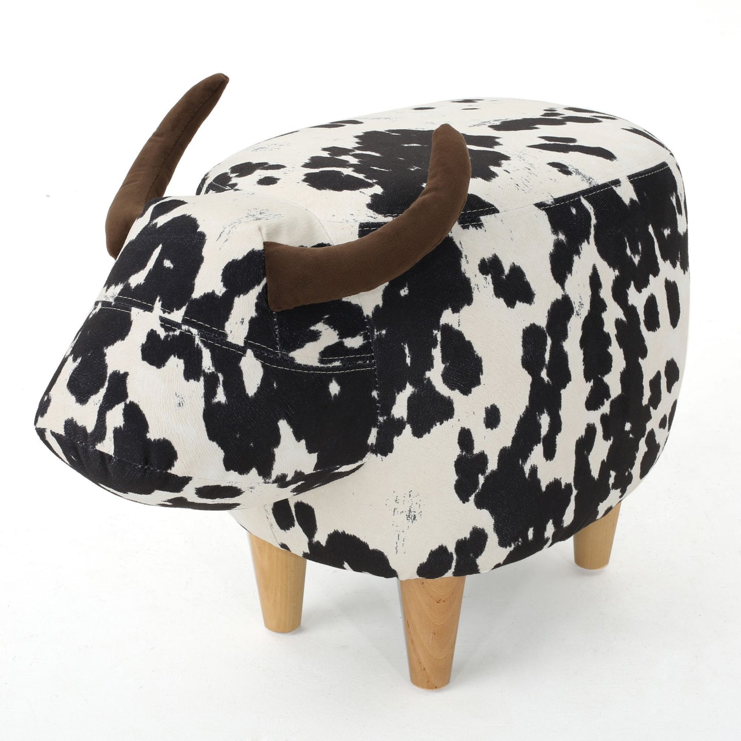 Cow Delight Velvet Ottoman