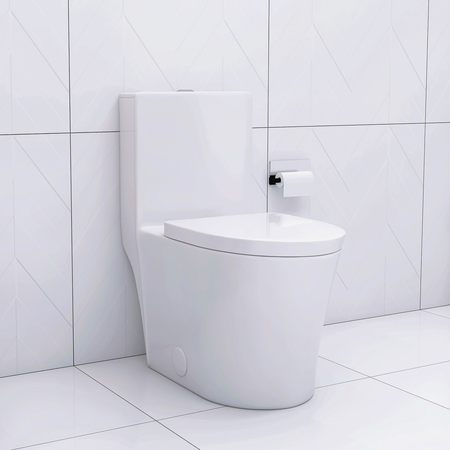 Sleek White Comfort Toilet