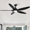 Sleek LED Ceiling Fan with Black Blades