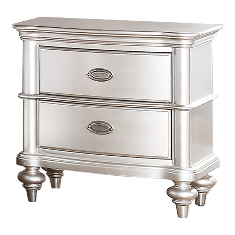 Elegant Glow Nightstand - Classic Design with Two Drawers