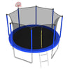 FunJump Trampoline with Basketball Hoop and Safety Net