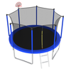 FunJump Trampoline with Basketball Hoop and Safety Net