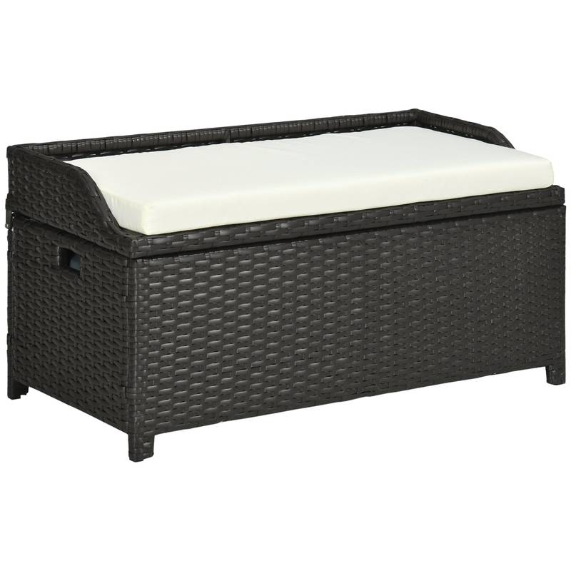 Cozy Wicker Storage Bench with Waterproof Bag