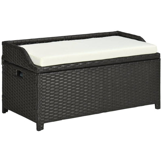 Cozy Wicker Storage Bench with Waterproof Bag