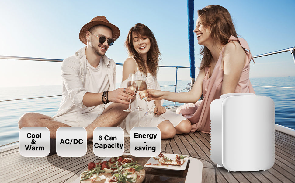 Chill & Heat Mini Fridge - Portable Storage for Skincare & Snacks