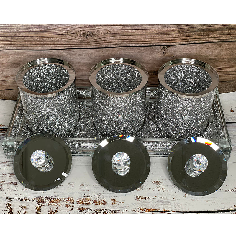 Glamorous Crushed Diamond Tea & Coffee Set