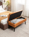 Stylish Leather Storage Bench