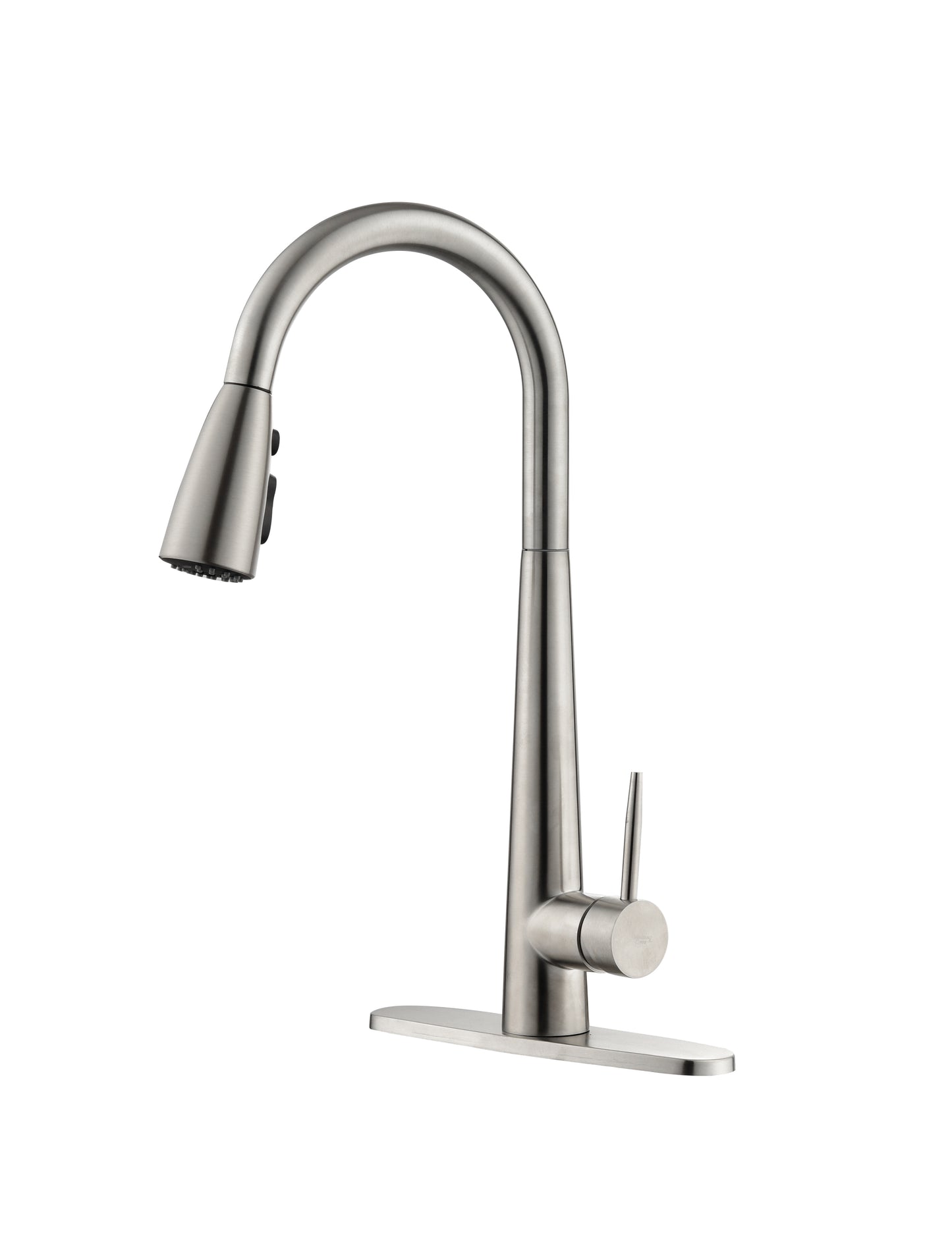 Sleek Brushed Nickel Kitchen Faucet with Pull-Down Sprayer