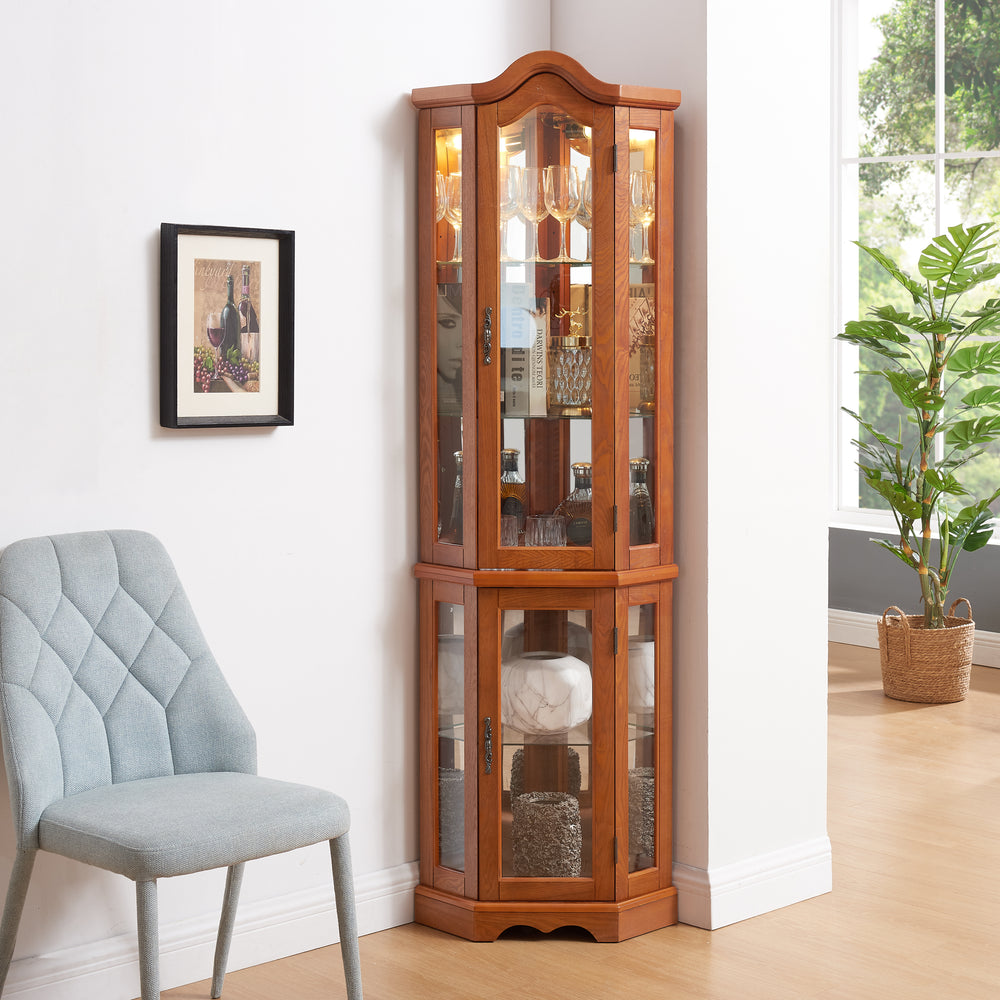 Radiant Corner Curio Cabinet