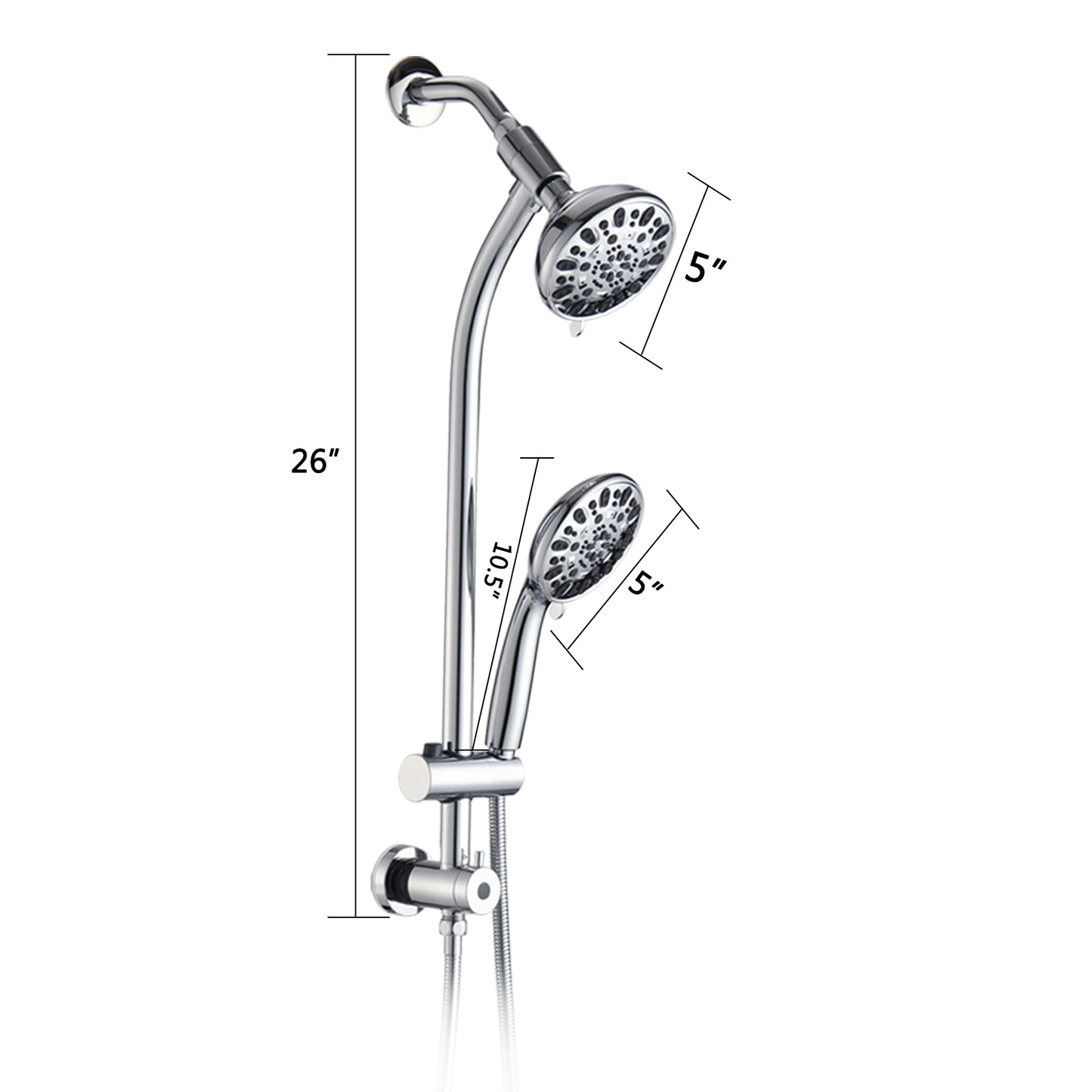 Spa-Style Dual Rain Shower Combo