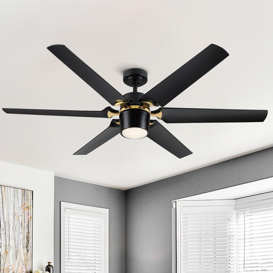 Sleek Remote-Controlled LED Ceiling Fan