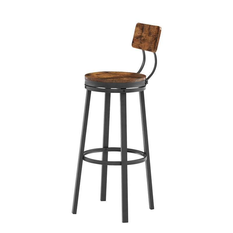 Rustic Swivel Bar Stools – Set of Two