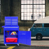 Versatile Blue Tool Chest with Adjustable Shelf