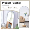 Arched Standing Mirror - Chic Black Design for Makeup & Style