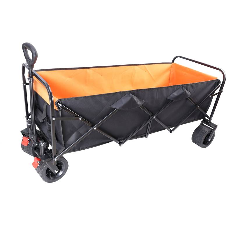 Ultimate Folding Wagon - Garden & Beach Buddy in Black & Orange