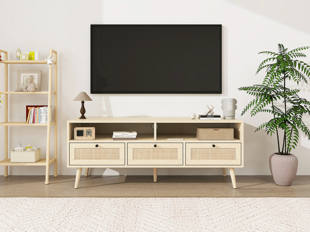 Natural Rattan TV Stand