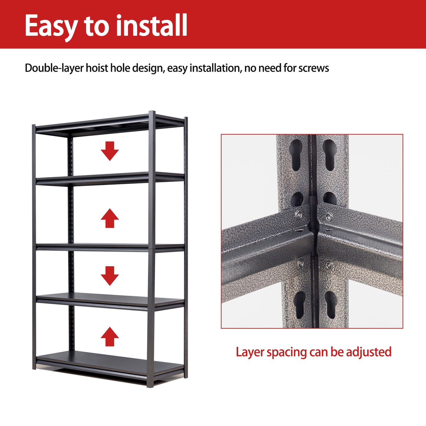 Sturdy 5-Tier Heavy Duty Garage Shelf