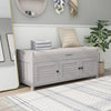 Cozy Curved Storage Bench with Hidden Space