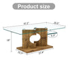 Chic Glass & Wood Coffee Table