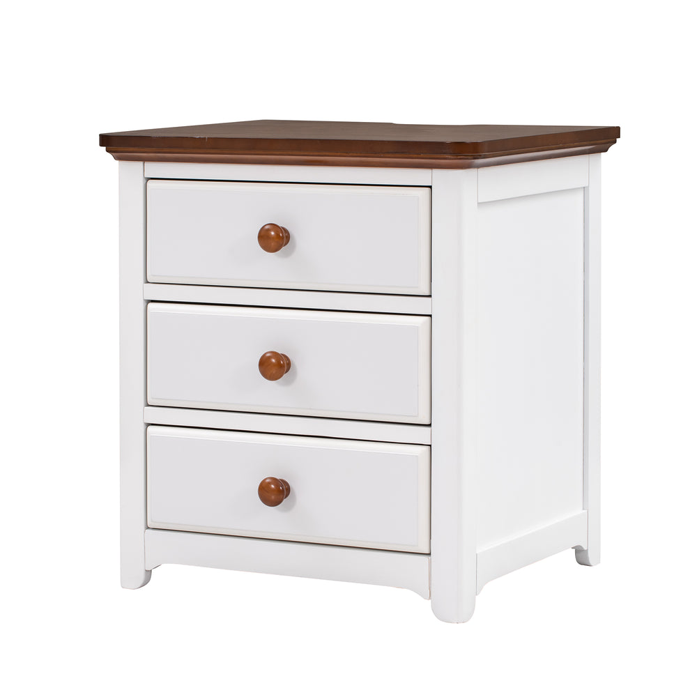 Chic Wooden Nightstand with USB Ports and Ample Storage