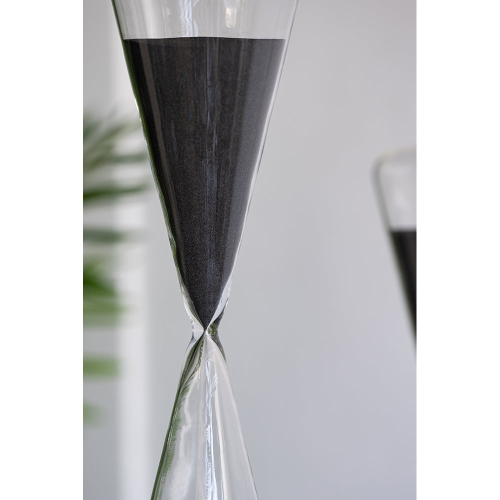 Sleek Black Sand Hourglass