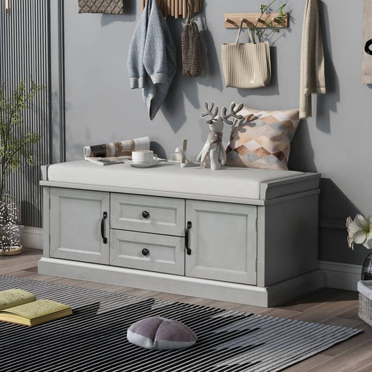 Cozy Storage Bench with Cushioned Seat