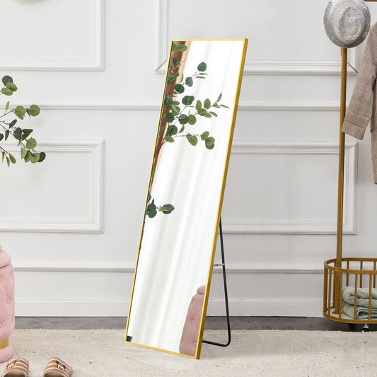 Sleek Aluminum Wall Mirror - Full Body Beauty & Style