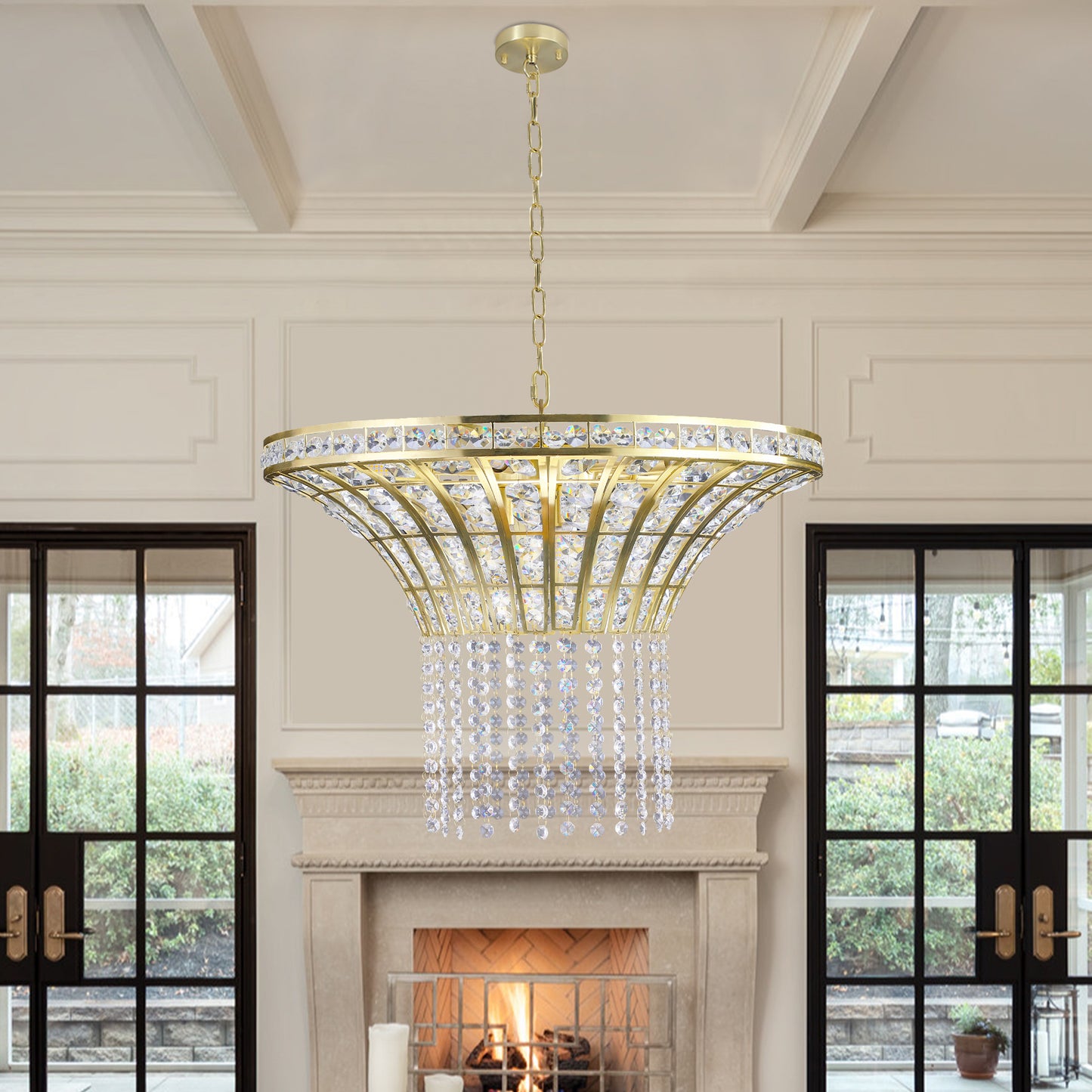 Glistening Waterfall Crystal Chandelier