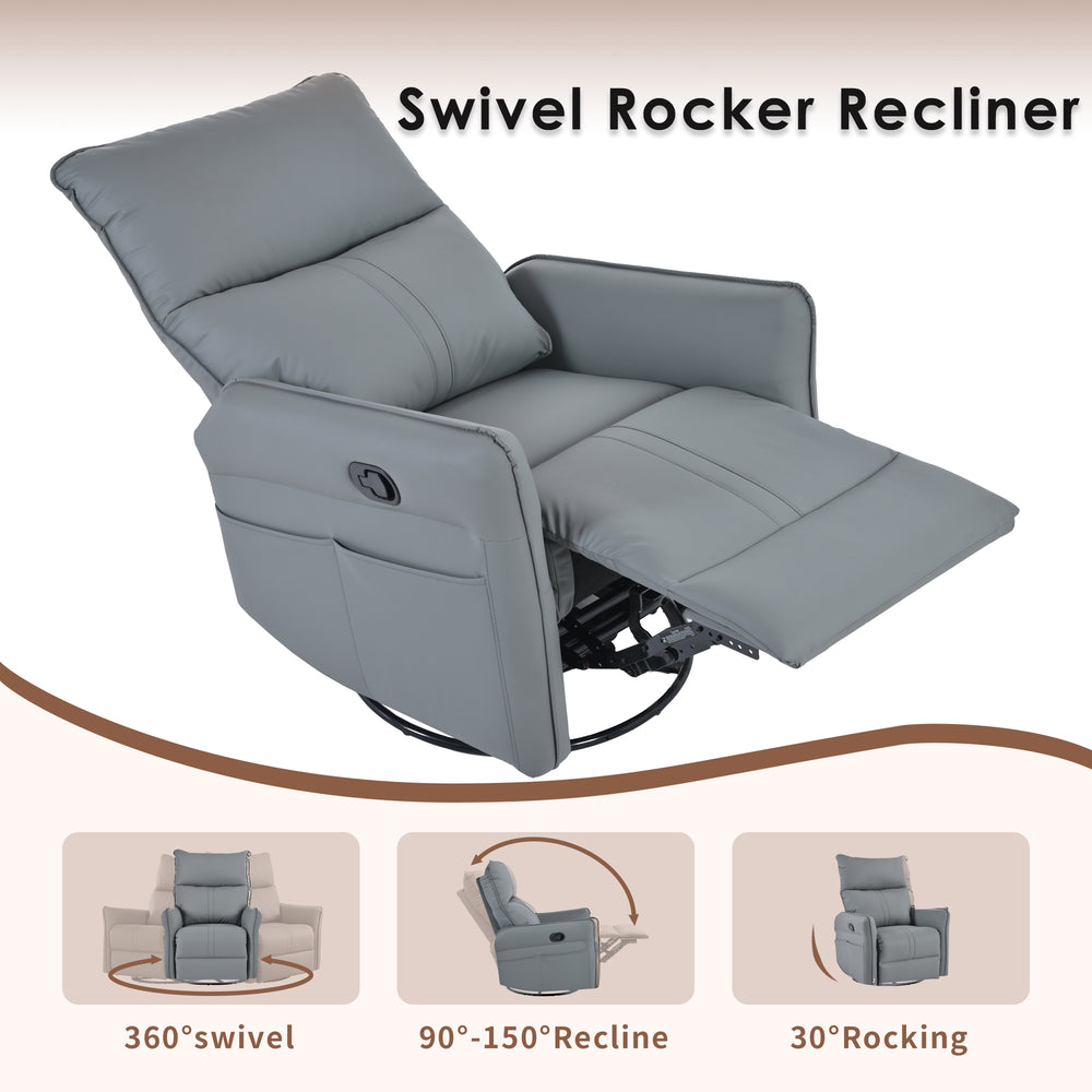 Cozy Swivel Rocker Chair