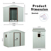 Outdoor White Metal Storage Shed with Window