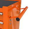 Rolling Orange Tool Cart with 4 Drawers