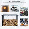 Stylish Outdoor Firewood Rack with Sloped Roof