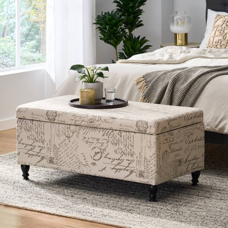 Chic Parisian Storage Ottoman