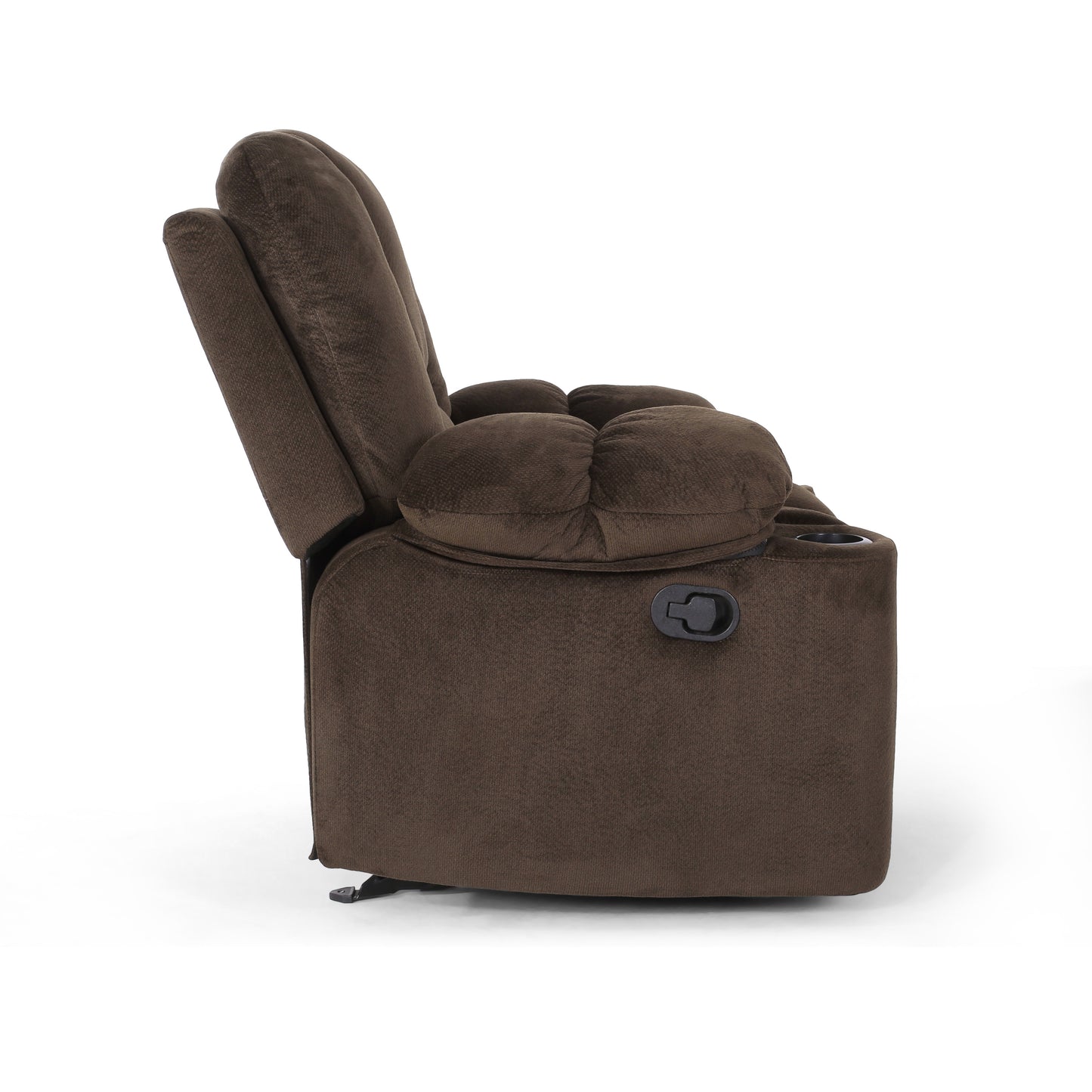 Cozy Chocolate Recliner with Cup Holders