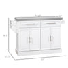 Charming Kitchen Cart with Storage and Stainless Steel Top