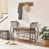Chic Upholstered Bed Bench with Arms