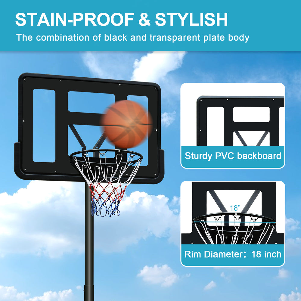 Adjustable Portable Basketball Hoop for Indoor & Outdoor Fun