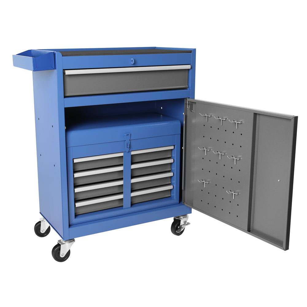 Rolling Tool Chest with Detachable Top and Locking Wheels