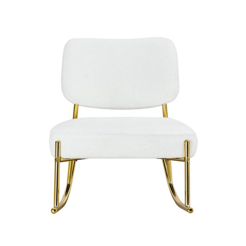 Cozy Teddy Rocker with Chic Gold Legs