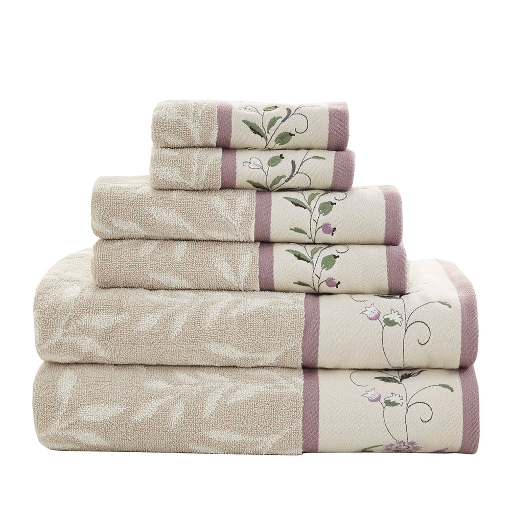 Elegant Embroidered Cotton Towel Set