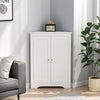 Charming Corner Cabinet with Adjustable Shelves