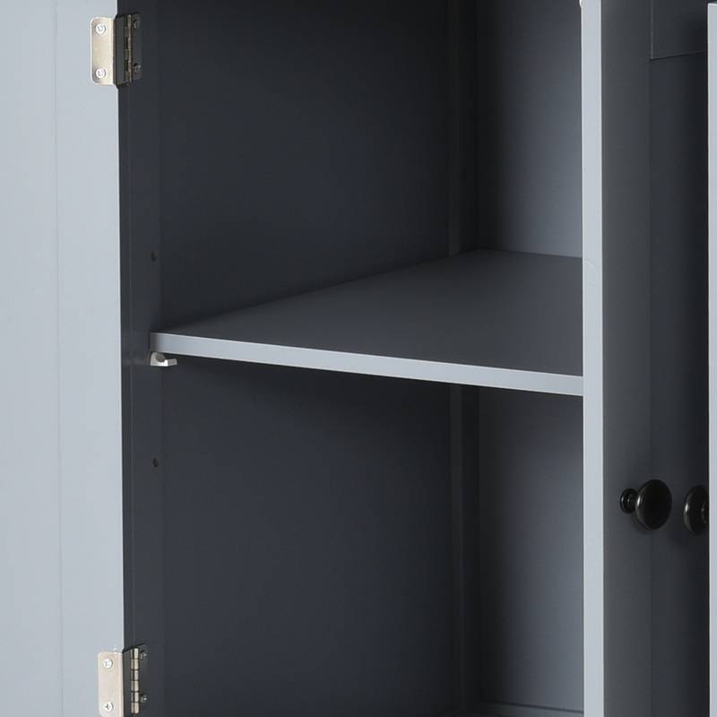 Rolling Kitchen Island with Wood Top and Storage